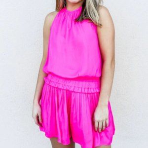 DO+BE Pleated Romper Hot Pink